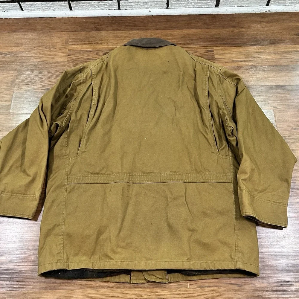 St Johns Bay Barn Coat Chore Jacket Men's XL Brown Flannel Lined Insulated